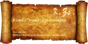Komáromi Zsuzsanna névjegykártya