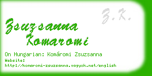 zsuzsanna komaromi business card